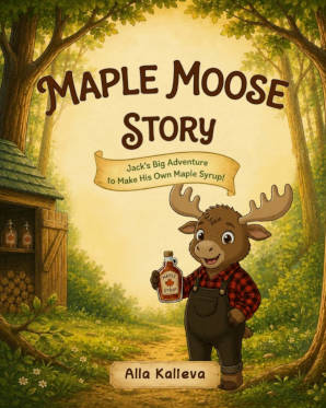 Maple Moose Story – Jack's Big Adventure to Make His Own Maple Syrup, children's picture book cover